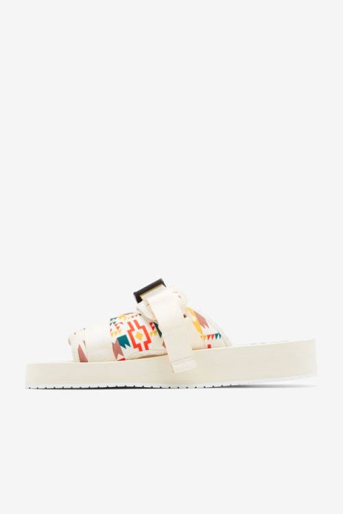 White / Multicolor Men's Fila Sol-slide V2 Slides | Fila395MP