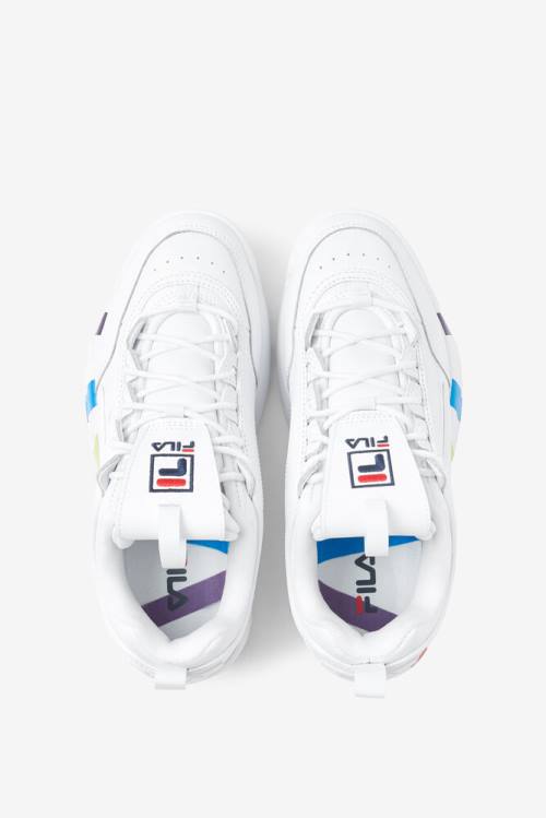 White / Multicolor Women's Fila Disruptor 2 Pride Sneakers | Fila496DL