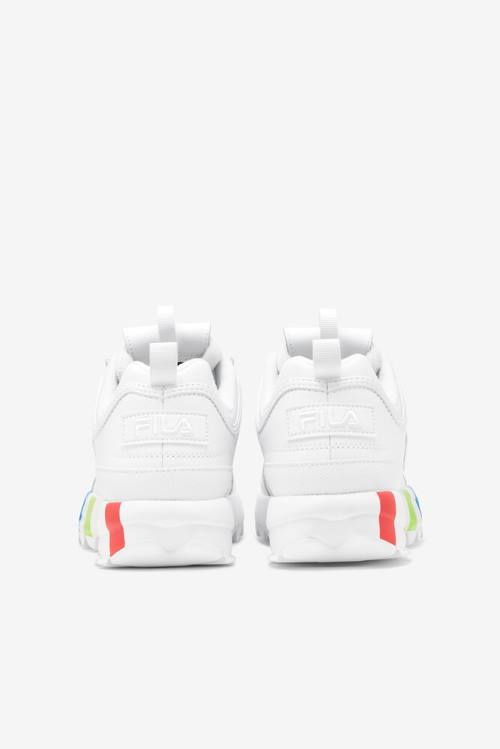 White / Multicolor Women's Fila Disruptor 2 Pride Sneakers | Fila496DL