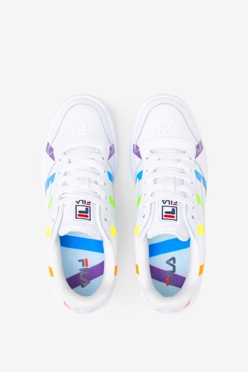 White / Multicolor Women's Fila Wx-100 Pride Sneakers | Fila395QM