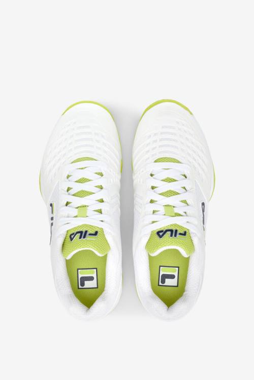 White / Navy / Light Green Women's Fila Axilus 2 Energized Tennis Shoes | Fila853FC