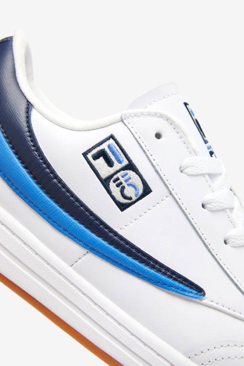 White / Navy Men's Fila 110 Year Collection Tennis 88 Tennis Shoes | Fila709NY