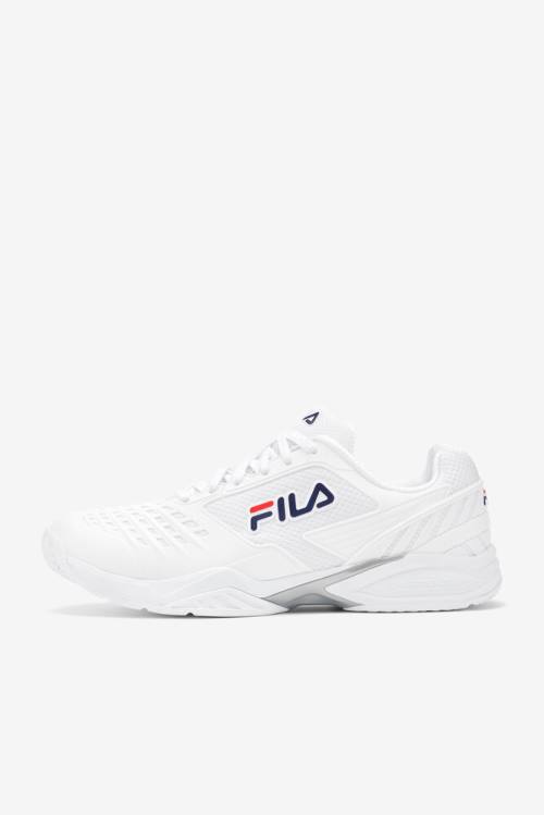 White / Navy Men's Fila Axilus 2 Energized Tennis Shoes | Fila584NM