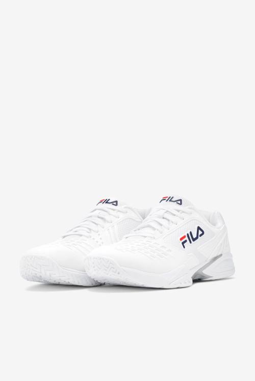 White / Navy Men's Fila Axilus 2 Energized Tennis Shoes | Fila584NM