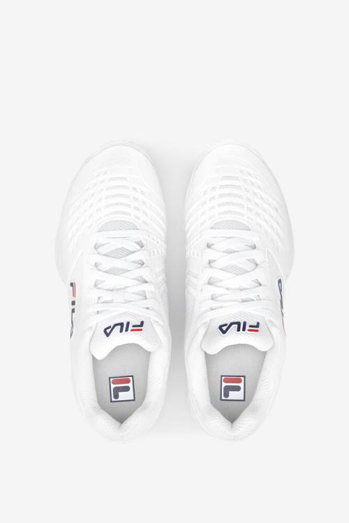 White / Navy Men's Fila Axilus 2 Energized Tennis Shoes | Fila584NM