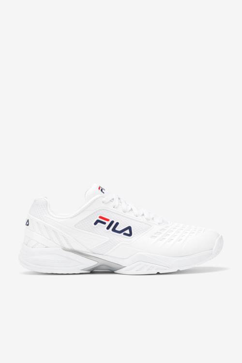 White / Navy Men\'s Fila Axilus 2 Energized Tennis Shoes | Fila584NM