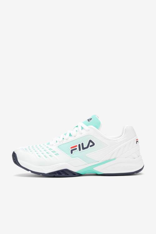 White / Navy Men's Fila Axilus 2 Energized Tennis Shoes | Fila980SY