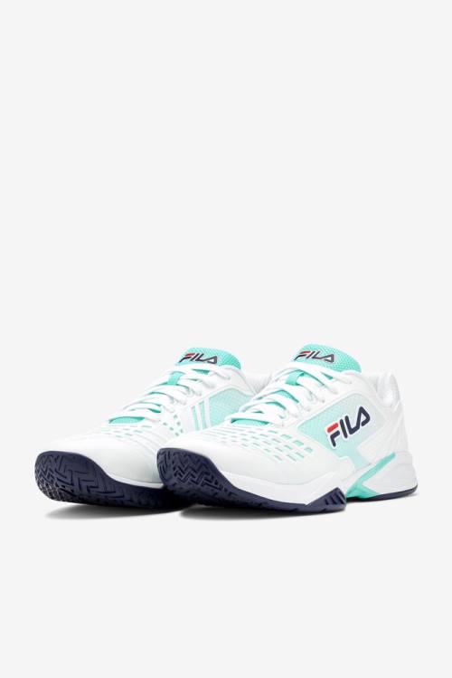 White / Navy Men's Fila Axilus 2 Energized Tennis Shoes | Fila980SY