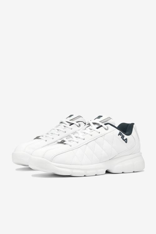 White / Navy Men's Fila Fulcrum 3 Sneakers | Fila951MP