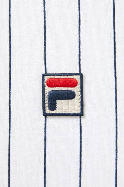 White / Navy / Red Men's Fila Bb1 Polo | Fila569TA