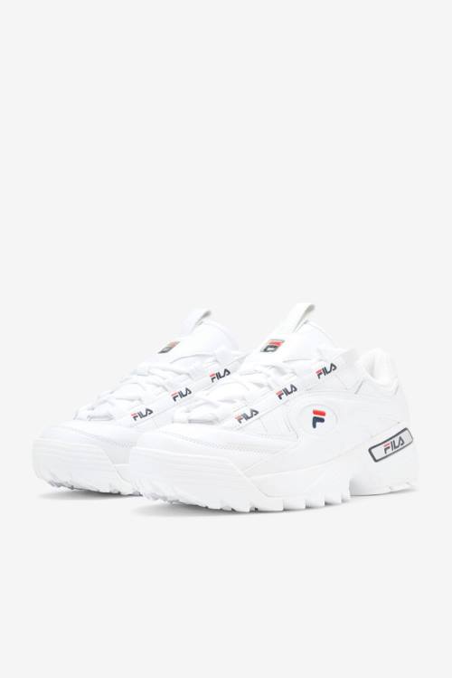 White / Navy / Red Men's Fila D-formation Sneakers | Fila872HA