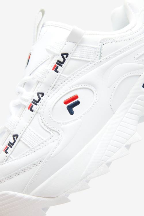 White / Navy / Red Men's Fila D-formation Sneakers | Fila872HA