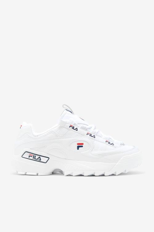 White / Navy / Red Men\'s Fila D-formation Sneakers | Fila872HA