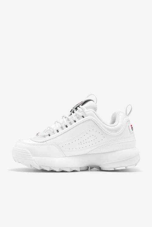 White / Navy / Red Men's Fila Disruptor 2 Premium Sneakers | Fila167QP