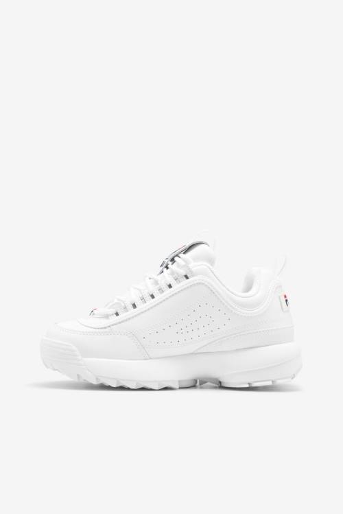 White / Navy / Red Men's Fila Disruptor 2 Sneakers | Fila703SH