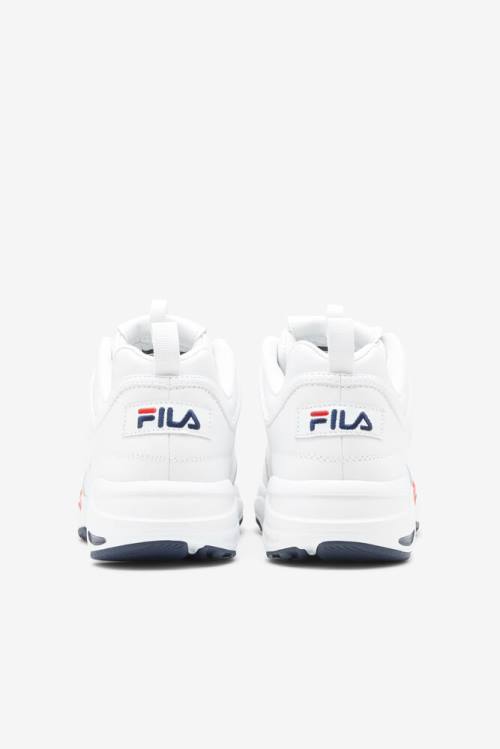 White / Navy / Red Men's Fila Disruptor 2 X Sneakers | Fila729VY