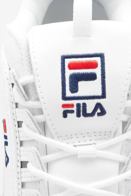 White / Navy / Red Men's Fila Disruptor 2 X Sneakers | Fila729VY