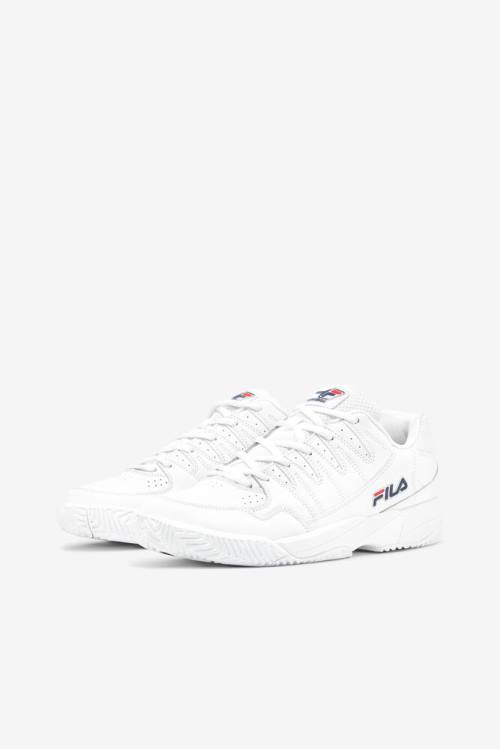 White / Navy / Red Men's Fila Double Bounce Sneakers | Fila382US