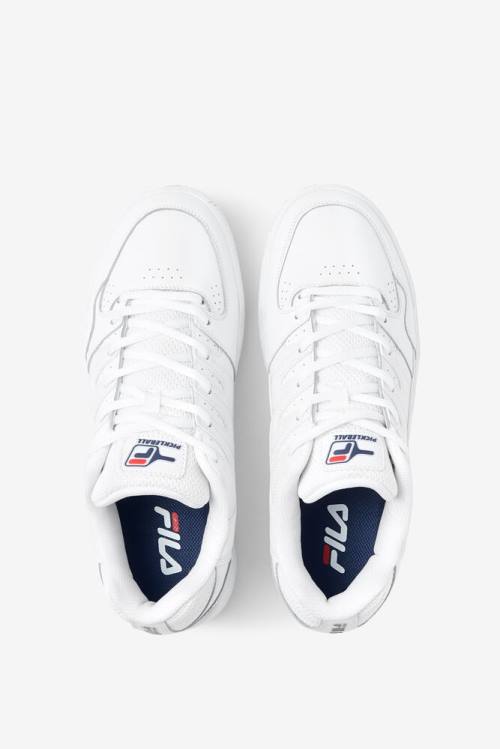 White / Navy / Red Men's Fila Double Bounce Sneakers | Fila382US