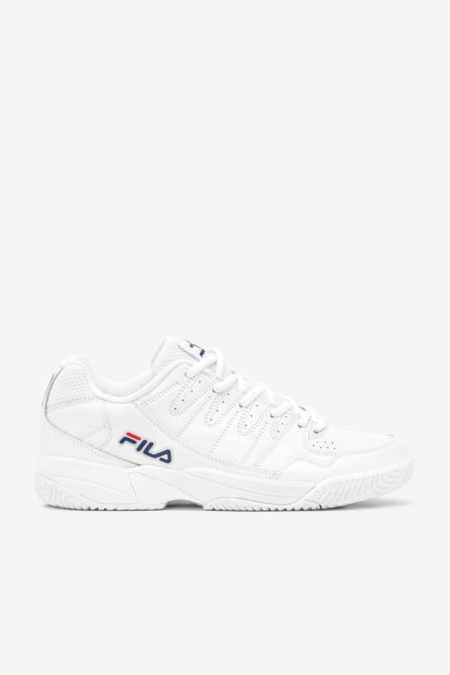 White / Navy / Red Men\'s Fila Double Bounce Sneakers | Fila382US