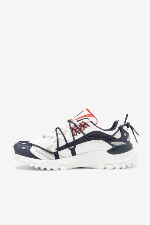 White / Navy / Red Men's Fila Expeditioner Sneakers | Fila423WF