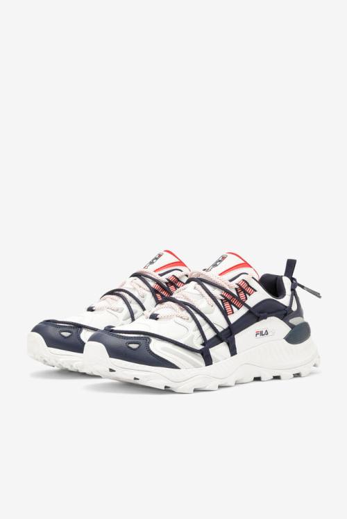 White / Navy / Red Men's Fila Expeditioner Sneakers | Fila423WF