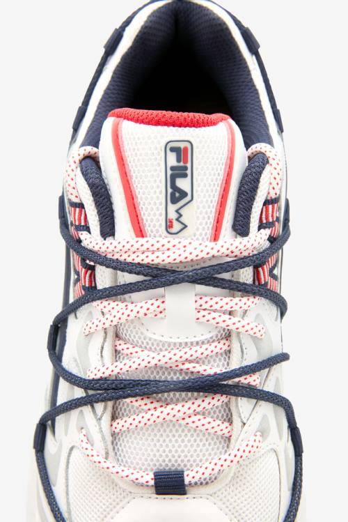 White / Navy / Red Men's Fila Expeditioner Sneakers | Fila423WF