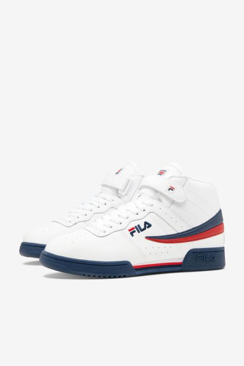 White / Navy / Red Men's Fila F-13 Sneakers | Fila056RC