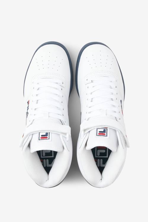 White / Navy / Red Men's Fila F-13 Sneakers | Fila056RC