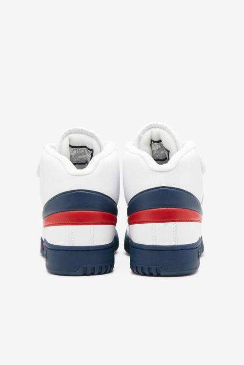 White / Navy / Red Men's Fila F-13 Sneakers | Fila056RC