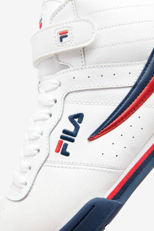 White / Navy / Red Men's Fila F-13 Sneakers | Fila056RC