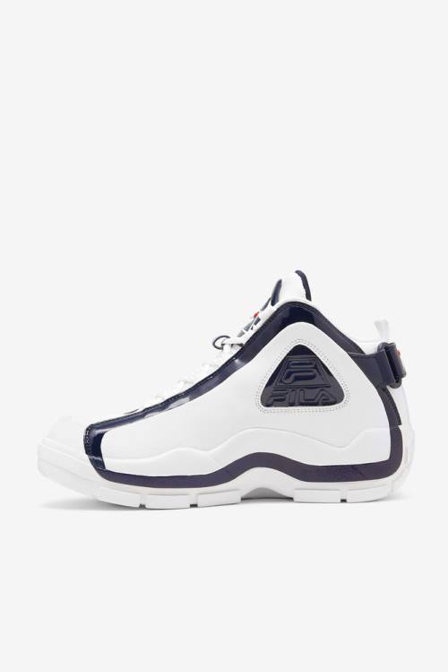 White / Navy / Red Men's Fila Grant Hill 2 Sneakers | Fila671QA