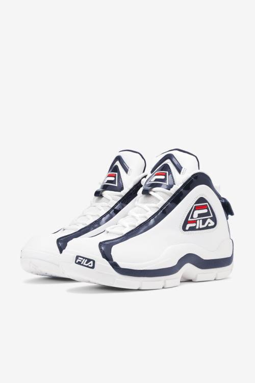 White / Navy / Red Men's Fila Grant Hill 2 Sneakers | Fila671QA