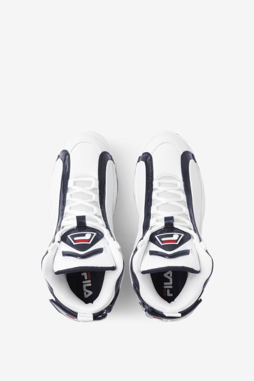 White / Navy / Red Men's Fila Grant Hill 2 Sneakers | Fila671QA