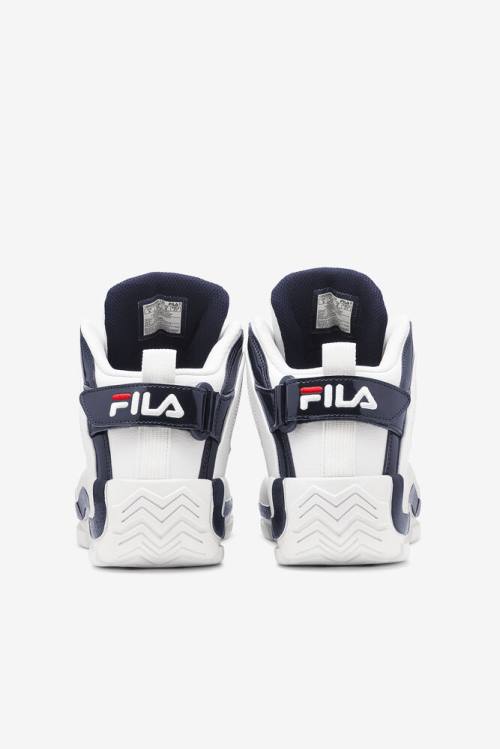 White / Navy / Red Men's Fila Grant Hill 2 Sneakers | Fila671QA