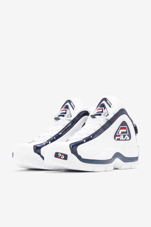 White / Navy / Red Men's Fila Grant Hill 2 25th Anniversary Edition Sneakers | Fila810JX