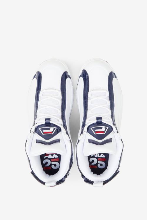 White / Navy / Red Men's Fila Grant Hill 2 25th Anniversary Edition Sneakers | Fila810JX