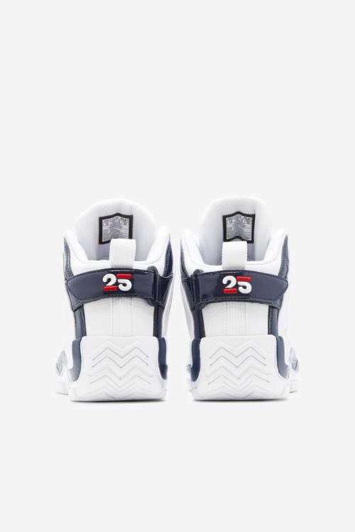 White / Navy / Red Men's Fila Grant Hill 2 25th Anniversary Edition Sneakers | Fila810JX