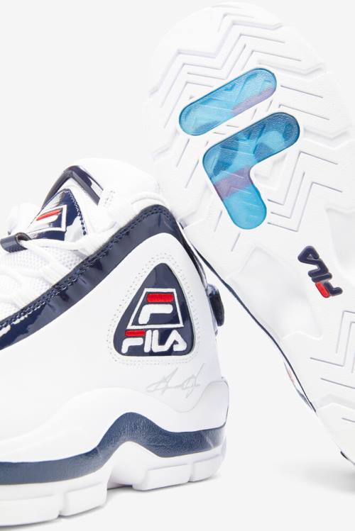 White / Navy / Red Men's Fila Grant Hill 2 25th Anniversary Edition Sneakers | Fila810JX