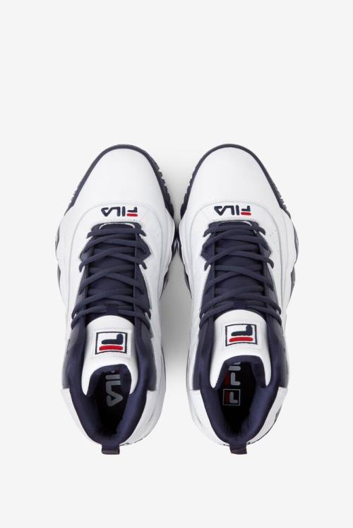 White / Navy / Red Men's Fila Mb Sneakers | Fila320FH