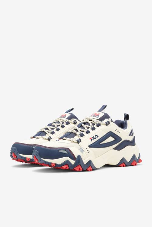 White / Navy / Red Men's Fila Oakmont TR Sneakers | Fila638VR