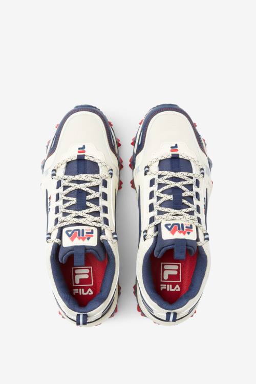 White / Navy / Red Men's Fila Oakmont TR Sneakers | Fila638VR