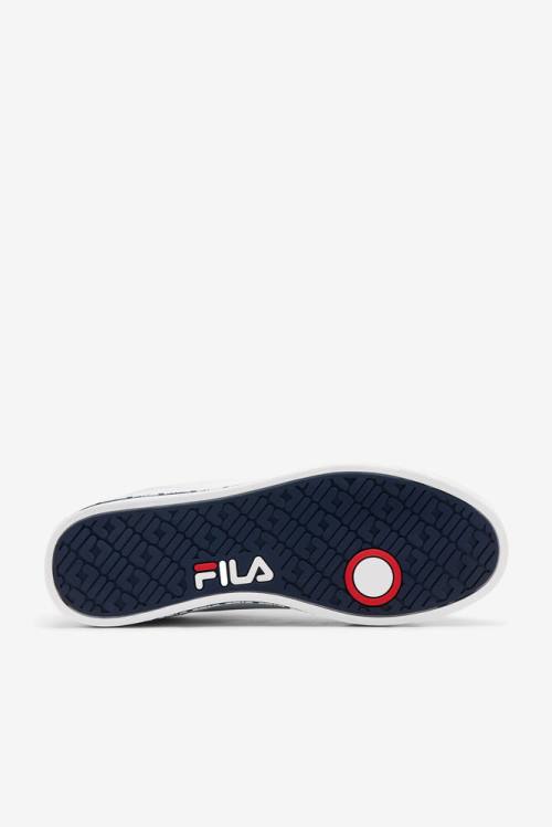 White / Navy / Red Men's Fila Original Fitness Original Court Leather Sneakers | Fila063WK