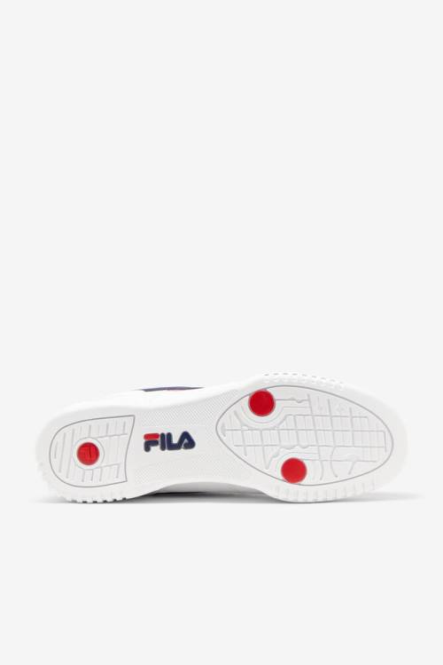 White / Navy / Red Men's Fila Original Fitness Offset Sneakers | Fila309EA