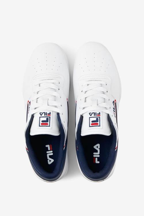 White / Navy / Red Men's Fila Original Fitness Offset Sneakers | Fila309EA