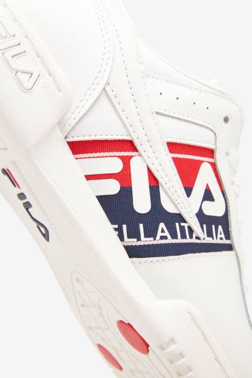 White / Navy / Red Men's Fila Original Fitness Logo Tape Sneakers | Fila340CH