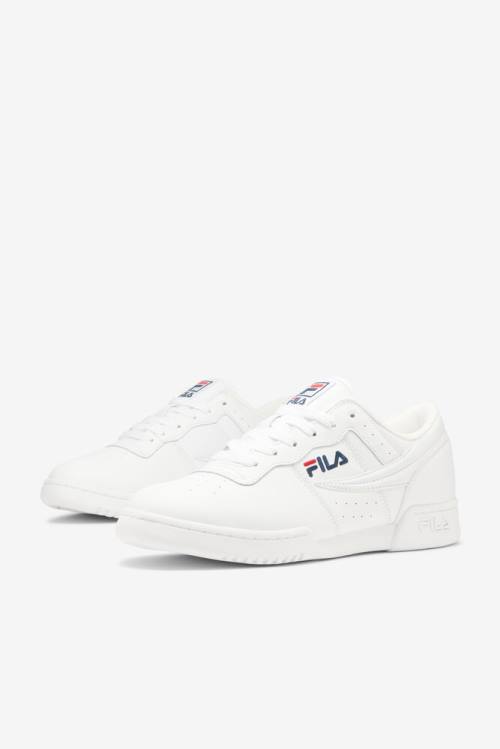 White / Navy / Red Men's Fila Original Fitness Sneakers | Fila542JX