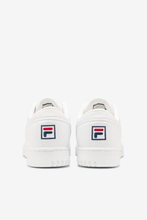 White / Navy / Red Men's Fila Original Fitness Sneakers | Fila542JX