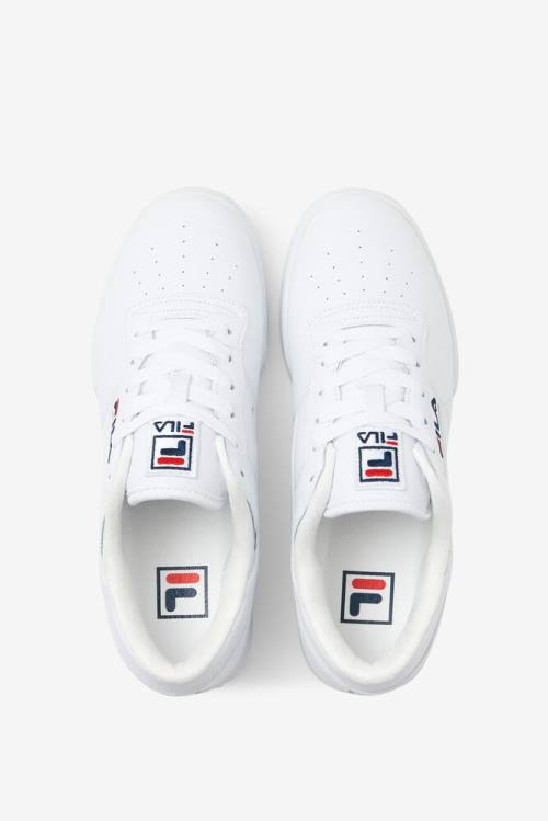 White / Navy / Red Men's Fila Original Fitness Sneakers | Fila542JX