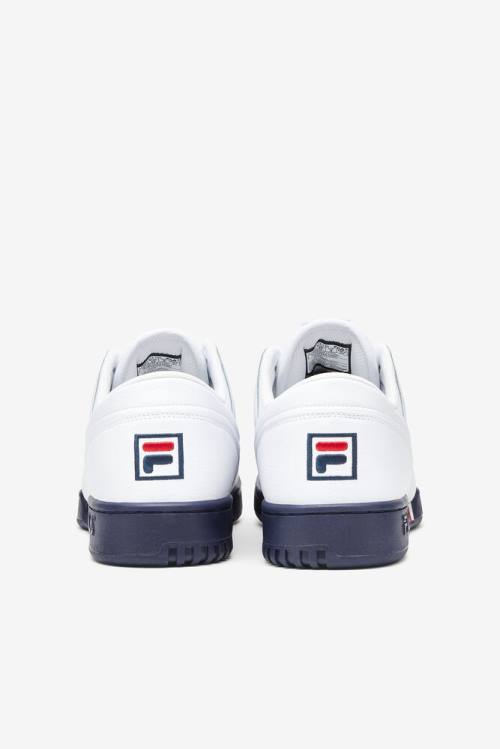 White / Navy / Red Men's Fila Original Fitness Op Sneakers | Fila631UF